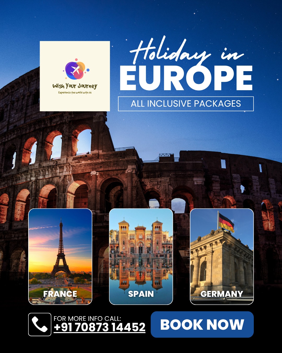 Europe travel package artwork